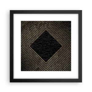 Affisch i svart ram - Geometri i glamourstil - 30x30 cm