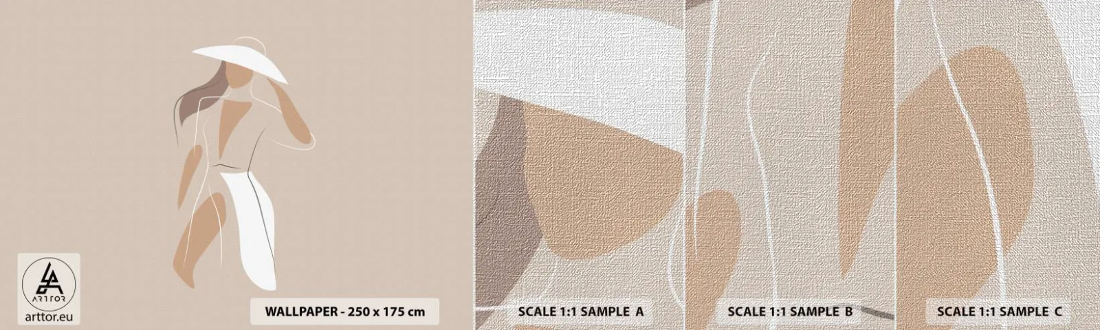 Provbit av fototapet Premium Canvas - Mode är lek - Kvinna, Grafik, Mode - 100x30 cm