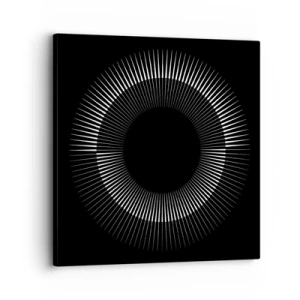Canvastavla - Bild på duk - Svart sol - 30x30 cm
