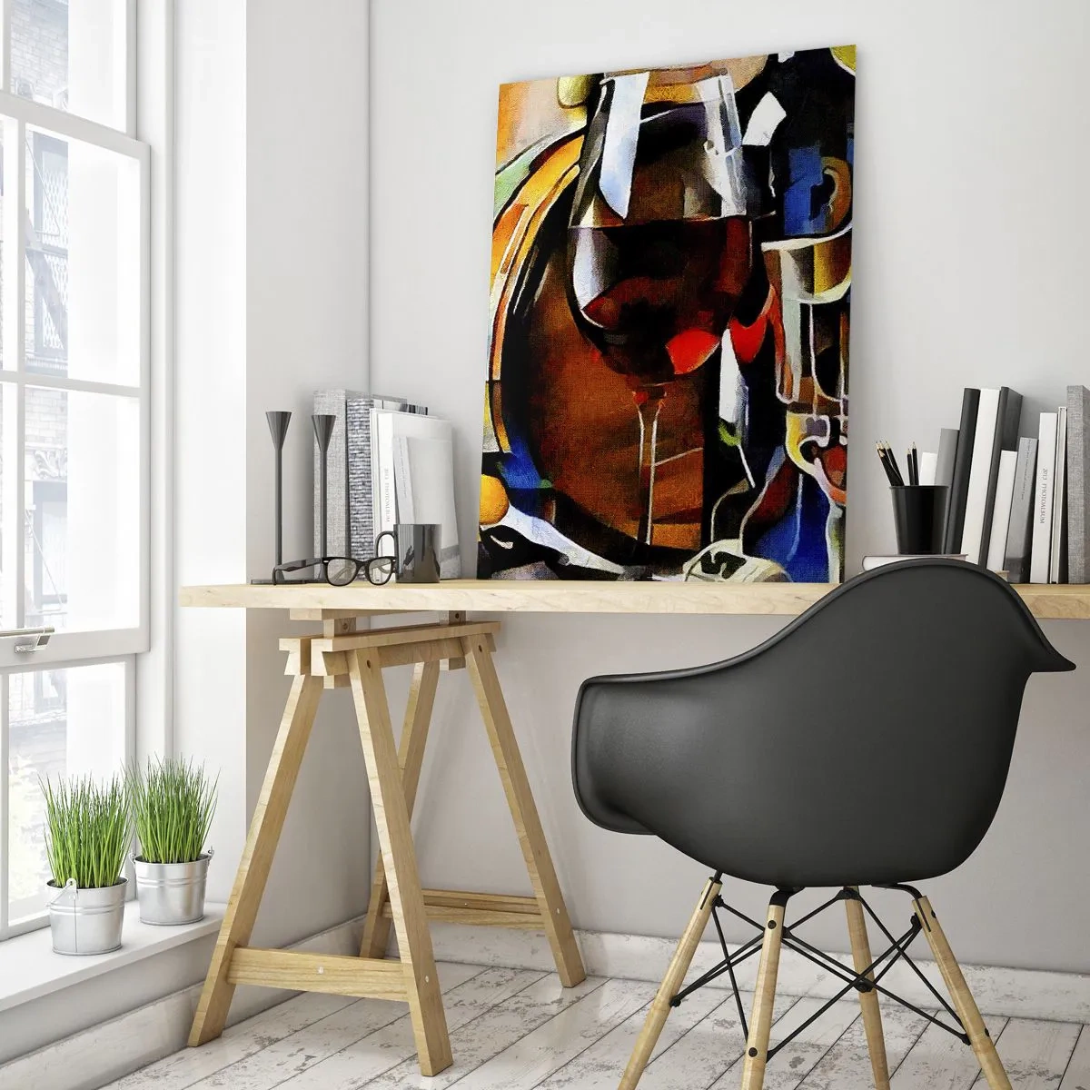 Glastavla - Bild på glas - Så blir världen färgglad - 50x70 cm