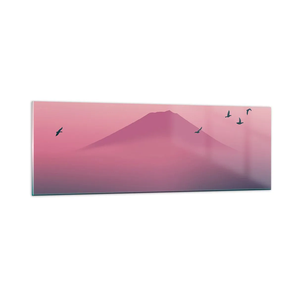 Glastavla - Bild på glas - Vandrare över molnen - 90x30 cm