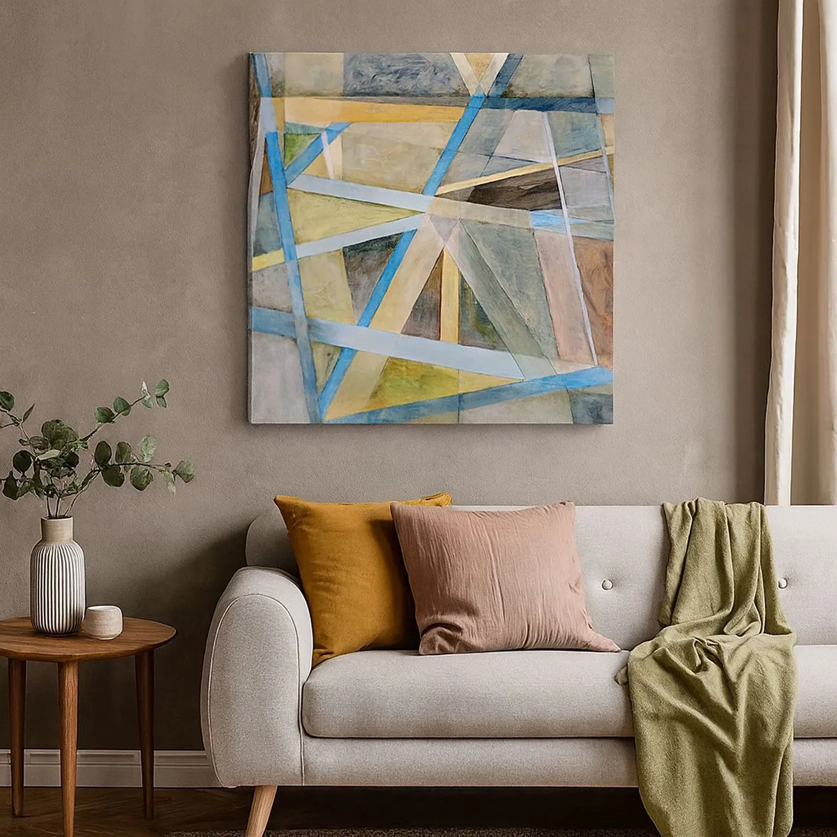 Canvastavla - Bild på duk - Rakt fram eller diagonalt? - 30x30 cm