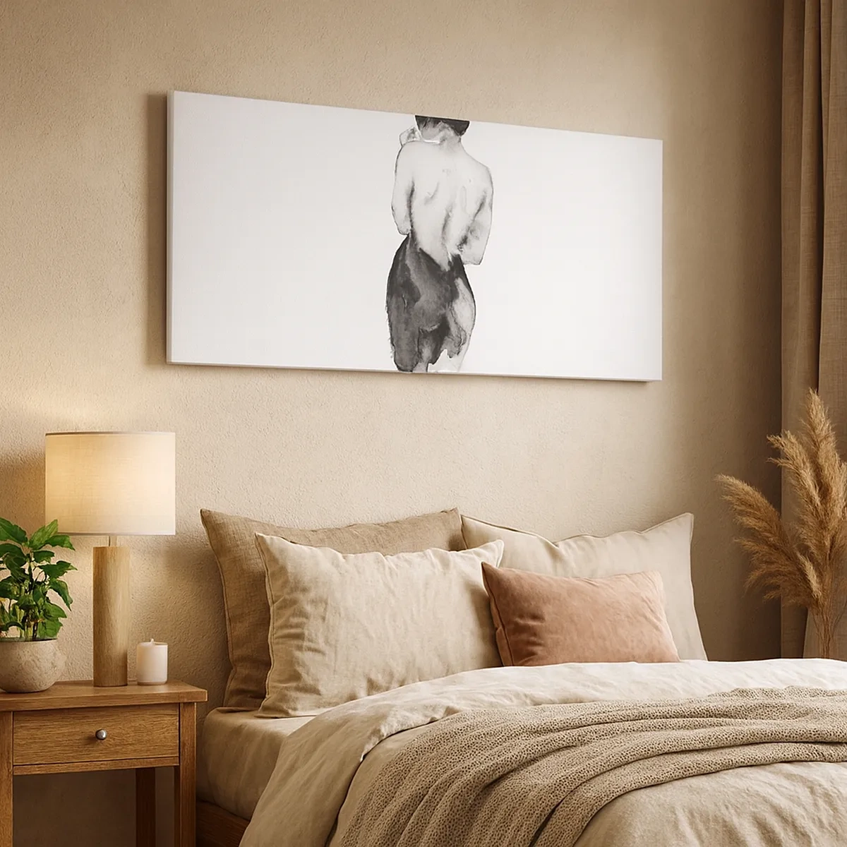 Canvastavla - Bild på duk - Världen försvinner i hennes närvaro - 30x30 cm