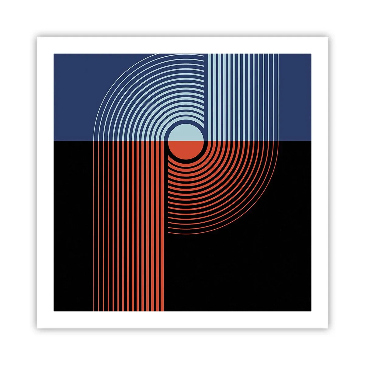 Affisch - I en geometrisk kläm - 60x60 cm