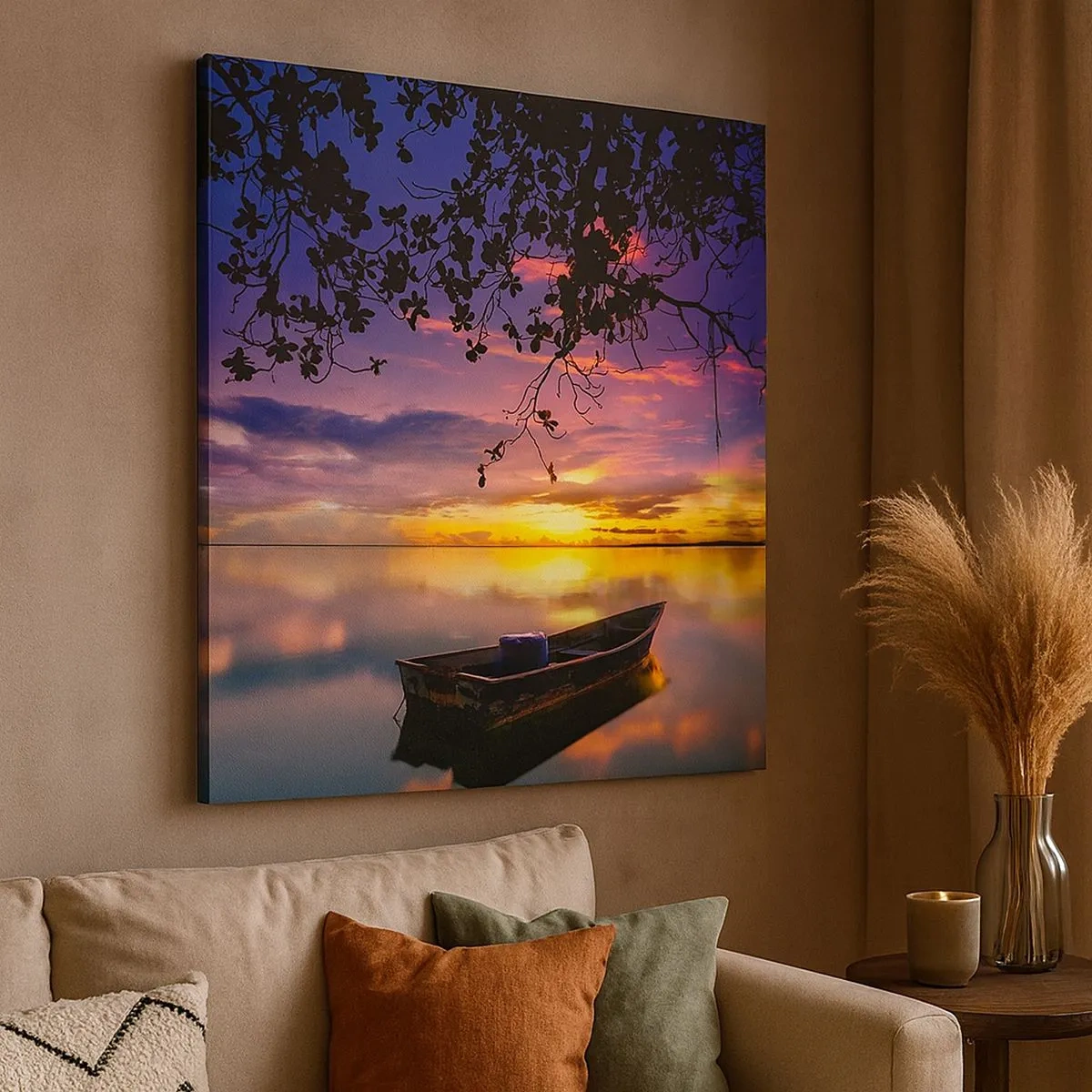 Canvastavla - Bild på duk - "Du verkar hänga i mitten av himmelvalvet…" - 30x30 cm