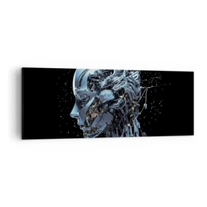 Canvastavla - Bild på duk - Teknik är en kvinna - 140x50 cm