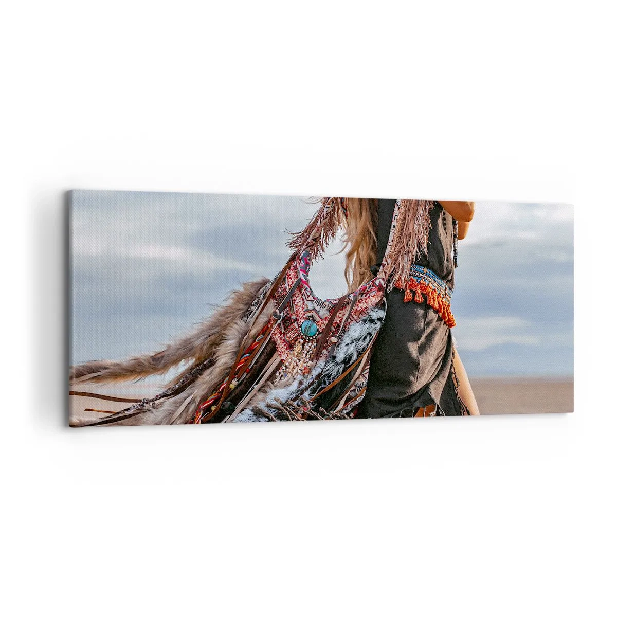 Canvastavla - Bild på duk - Shamanens flicka - 120x50 cm