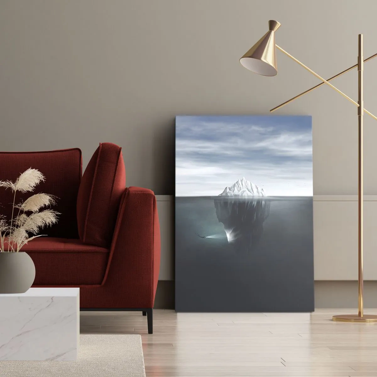 Canvastavla - Bild på duk - Undervattensmysterium - 50x70 cm