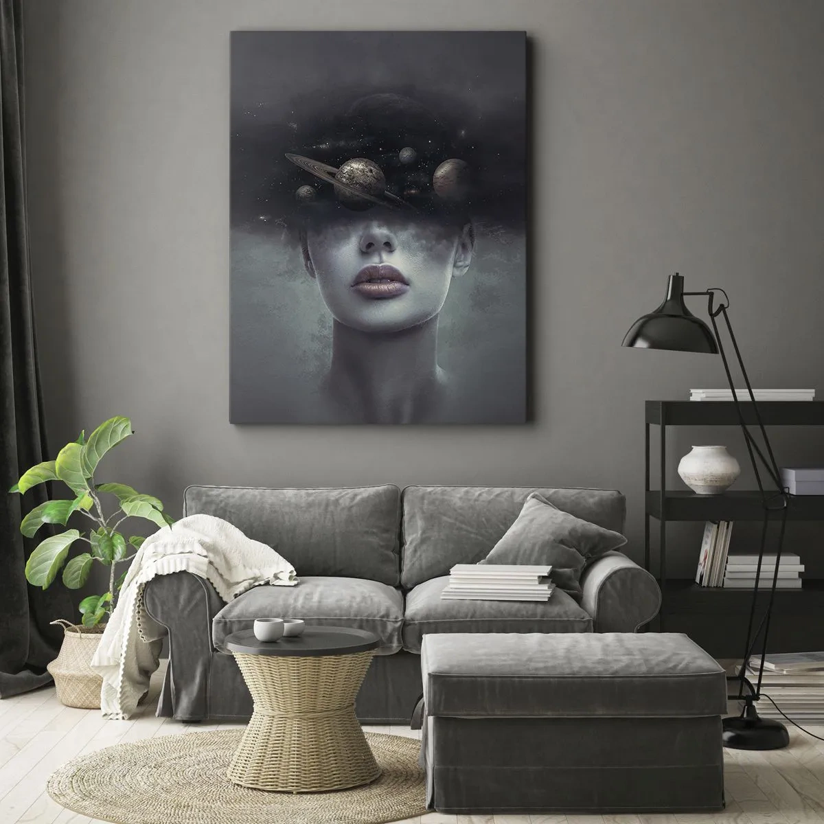 Canvastavla - Bild på duk - Och planeterna blir galna... - 70x100 cm