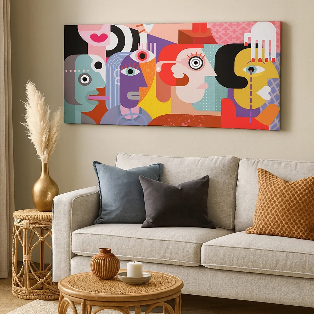 Canvastavla - Bild på duk - Vi är från Picasso - 30x30 cm