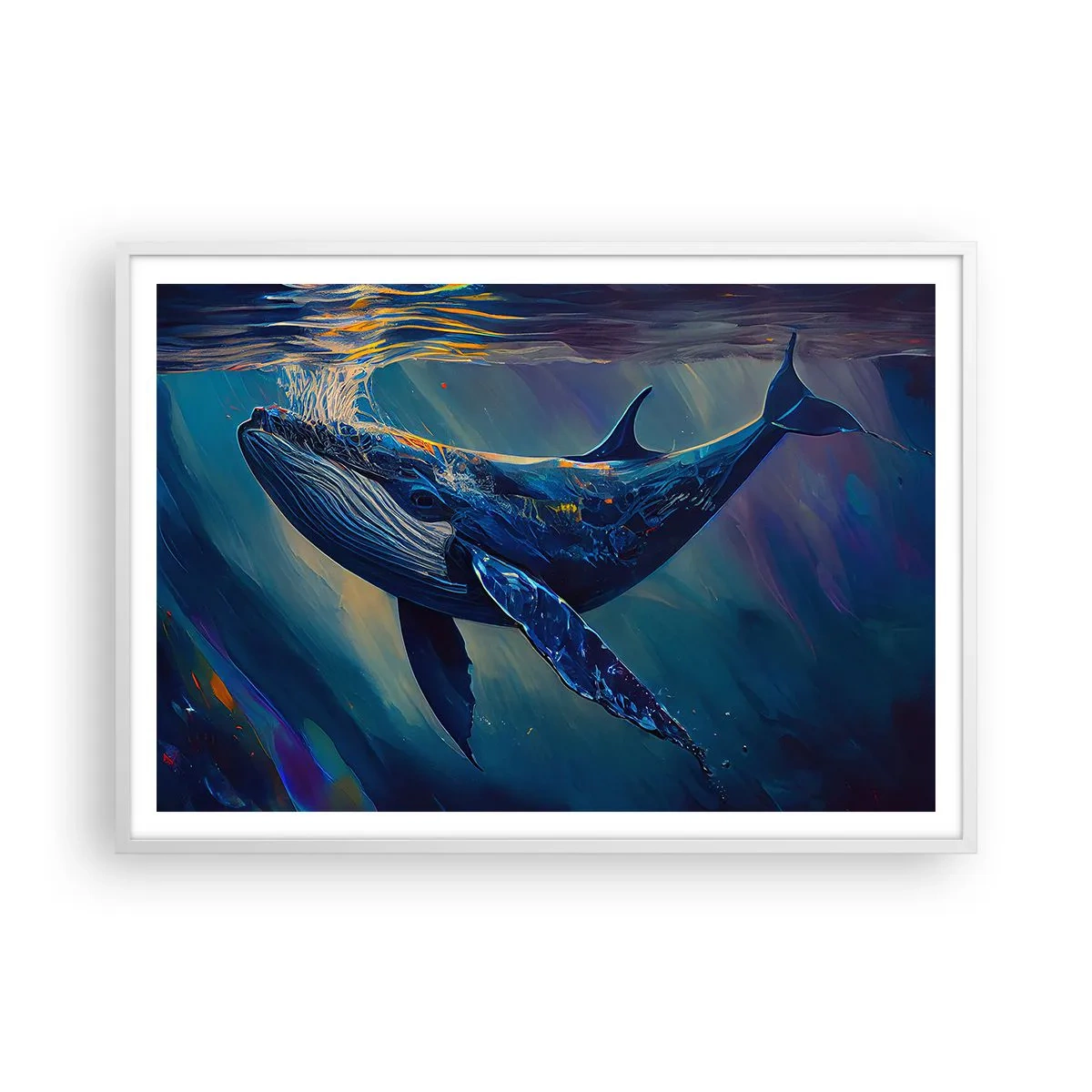 Affisch i vit ram - Välkommen till min värld - 100x70 cm