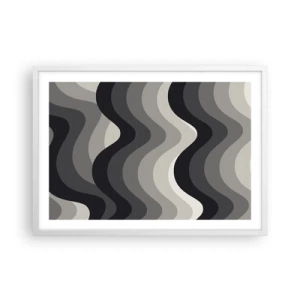 Affisch i vit ram - Våg efter våg - 70x50 cm