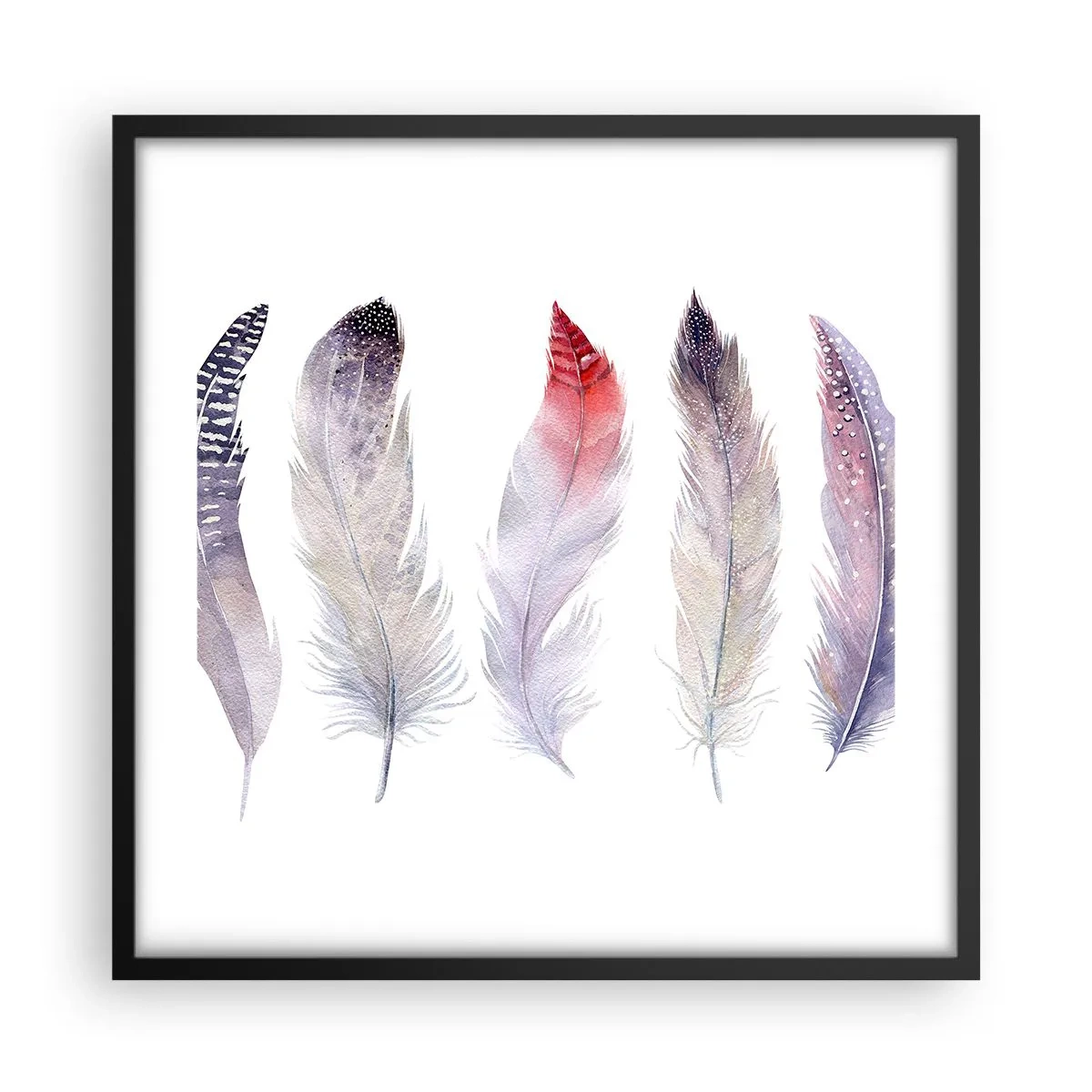 Affisch i svart ram - Fin som färgrik dimma - 50x50 cm