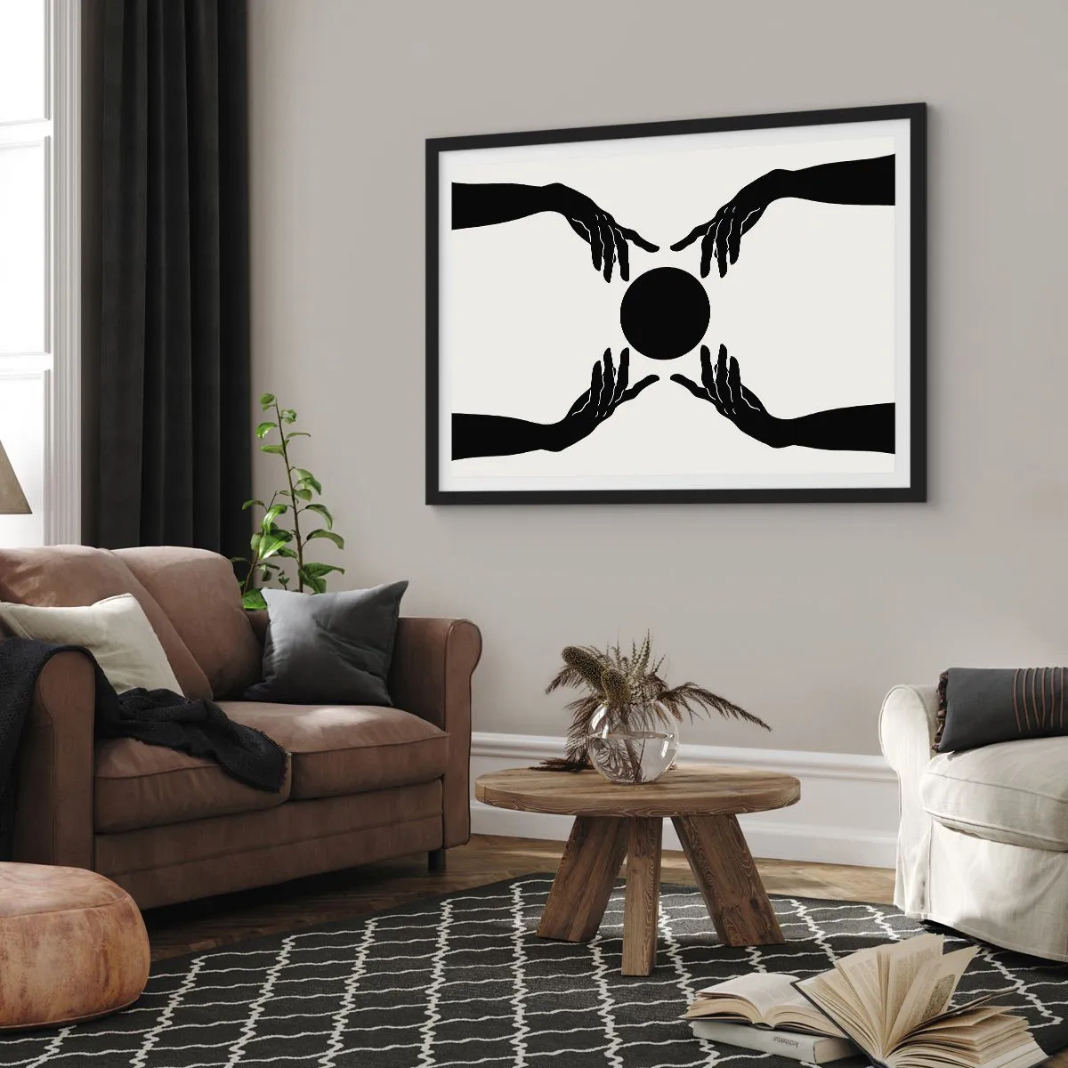 Affisch i svart ram - Ett hemligt tecken - 70x50 cm