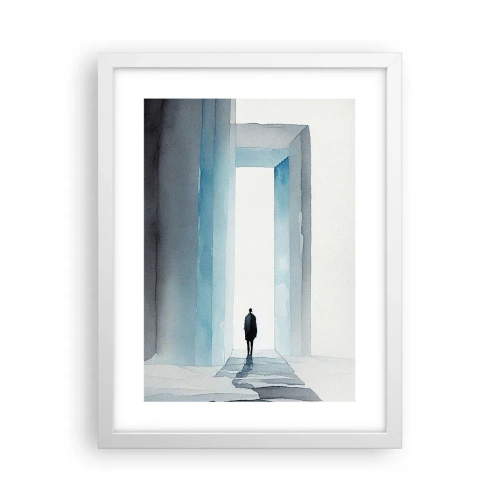 Affisch i vit ram - Lev utan gränser - 30x40 cm