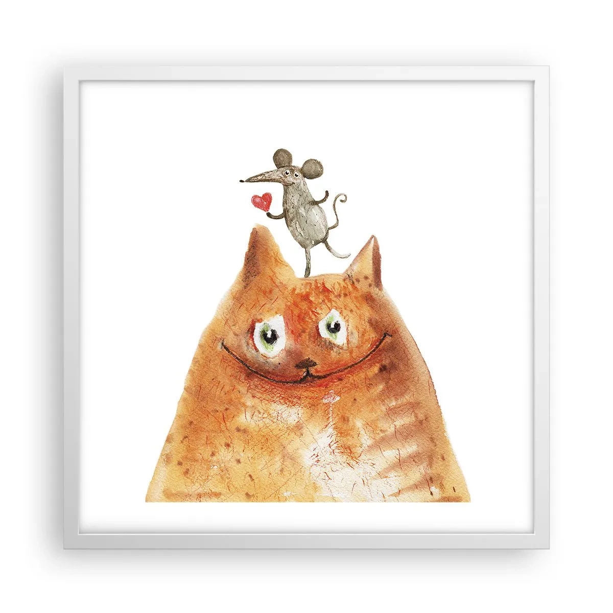 Affisch i vit ram - Kärlekens paradoxer - 50x50 cm