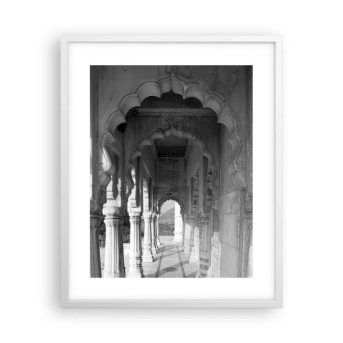 Affisch i vit ram - Det är här berättelserna från öst utspelar sig - 40x50 cm