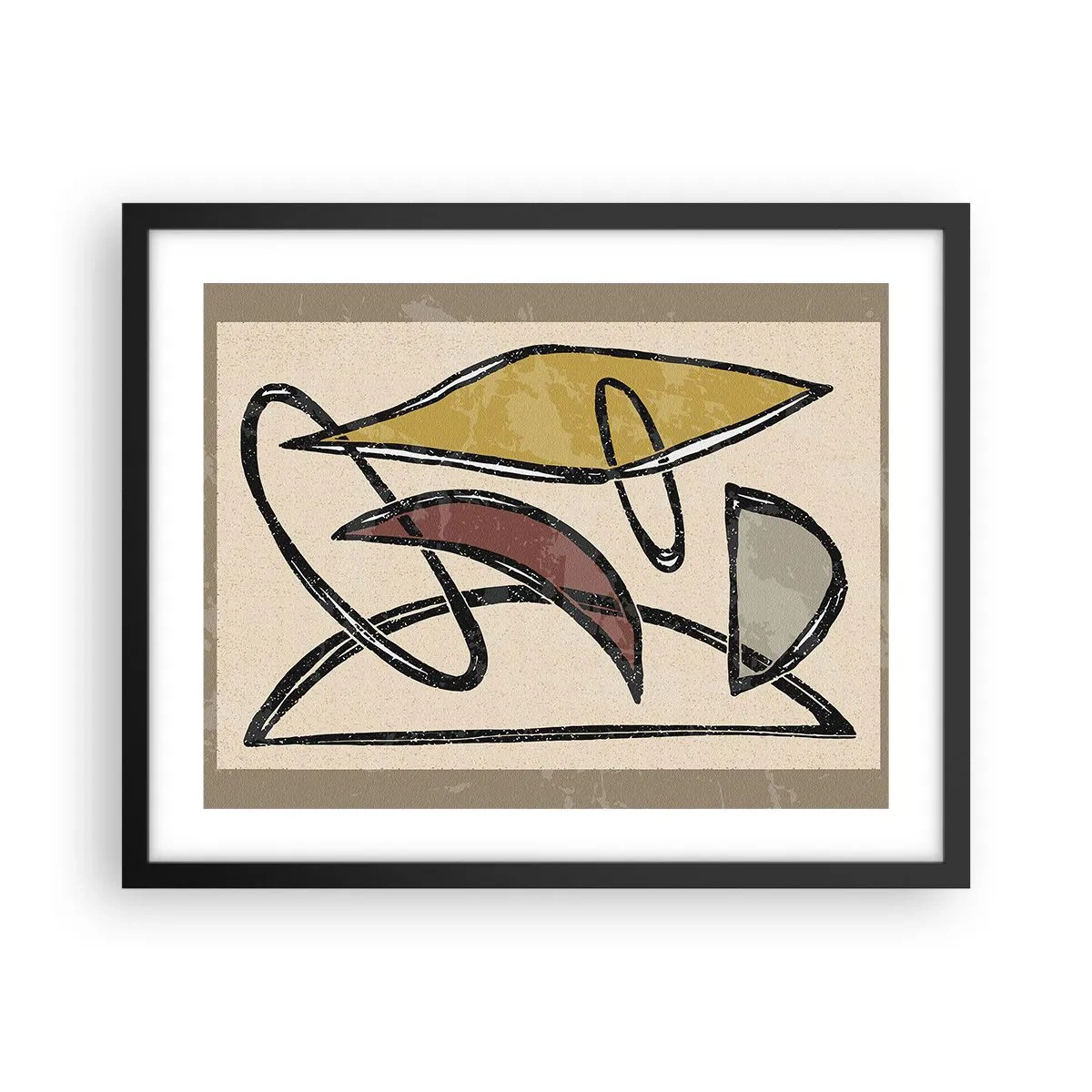 Affisch i svart ram - Vertikaler och nivåer - 50x40 cm