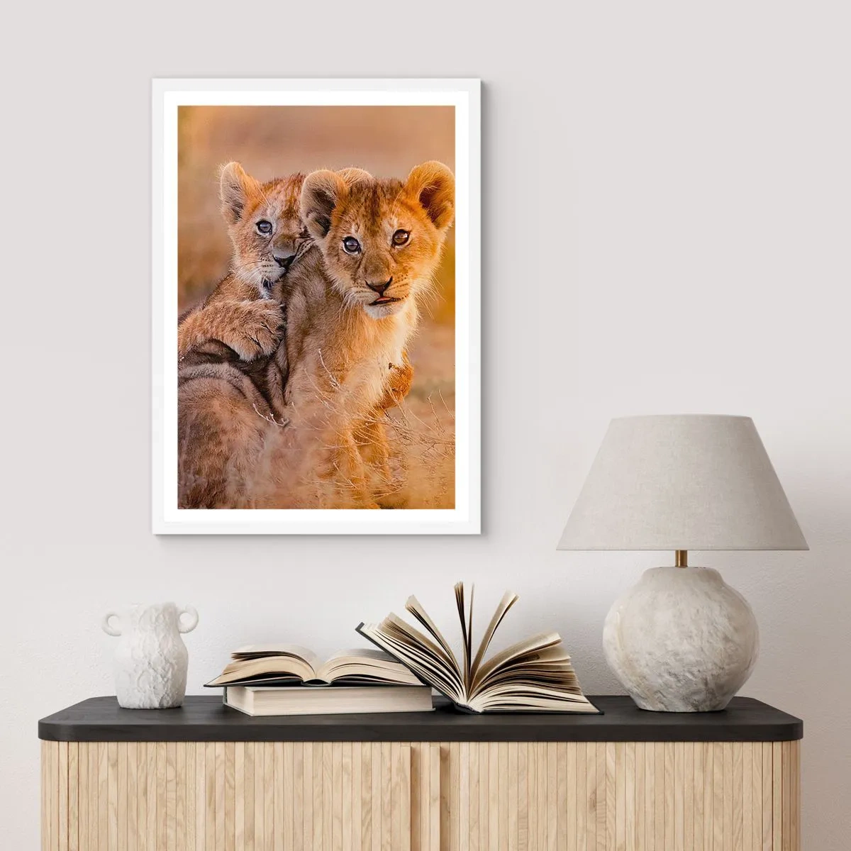 Affisch i vit ram - Stör inte! Vi har kul - 61x91 cm