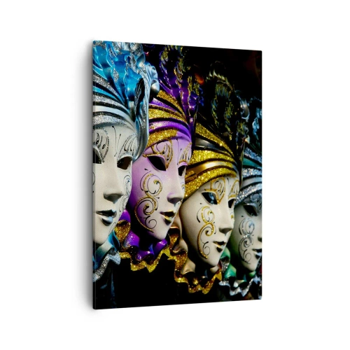 Canvastavla - Bild på duk - Hemlighet i guld och i silver - 50x70 cm