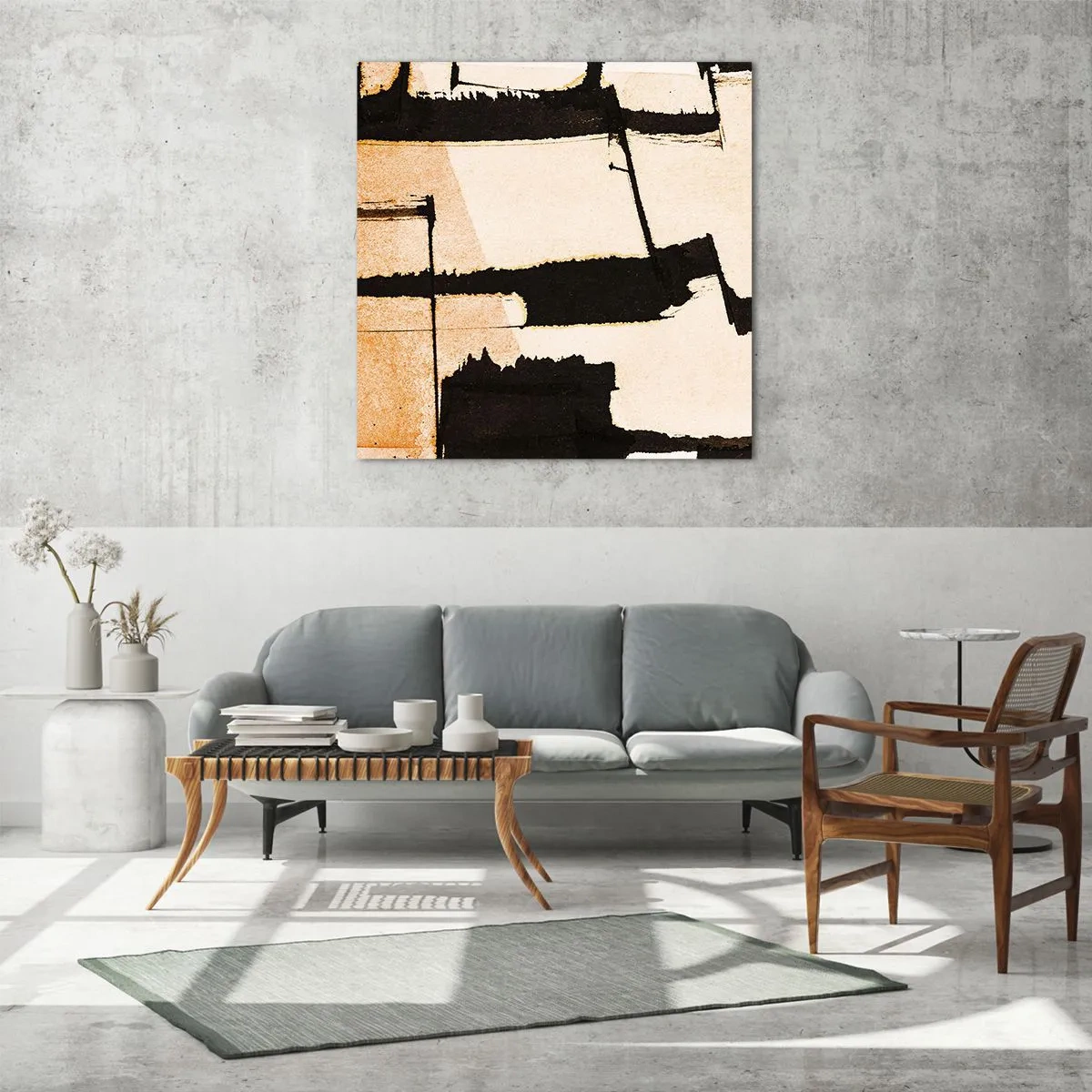 Glastavla - Bild på glas - Ändå ordning - 70x70 cm