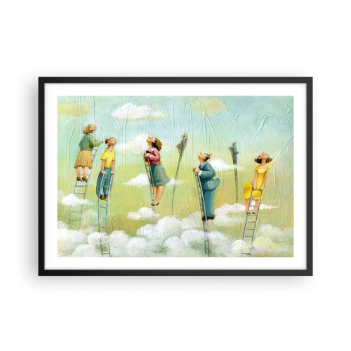 Affisch i svart ram - Efter din dröm - 70x50 cm