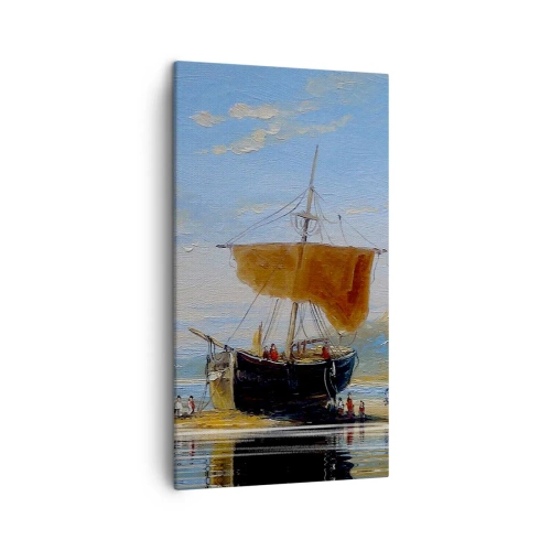 Canvastavla - Bild på duk - Vatten, jord, luft - 45x80 cm