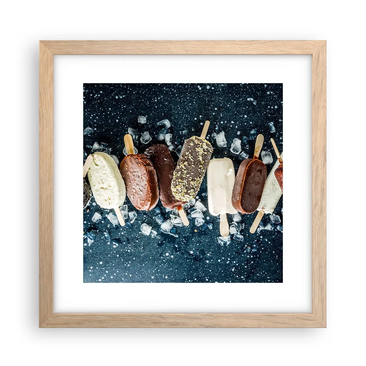 Affisch i ram av ljusek - Smak av varm sommar - 30x30 cm