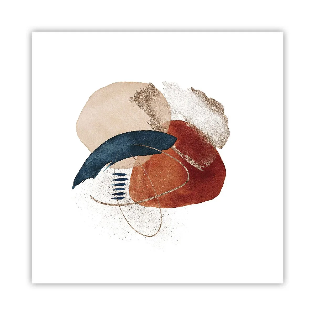 Affisch - Oval komposition - 40x40 cm
