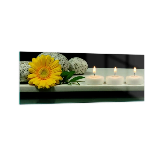 Glastavla - Bild på glas - Stilla sinnen - 140x50 cm