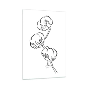 Glastavla - Bild på glas - Bomullsdun - 70x100 cm