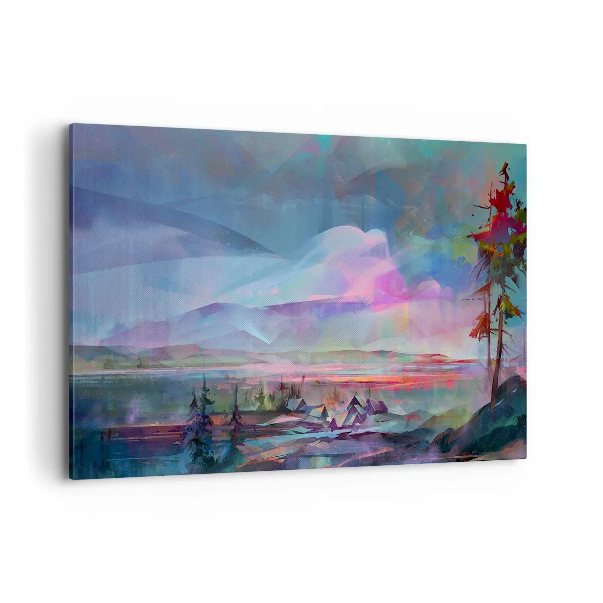 Canvastavla - Bild på duk - Under en vänlig himmel - 100x70 cm