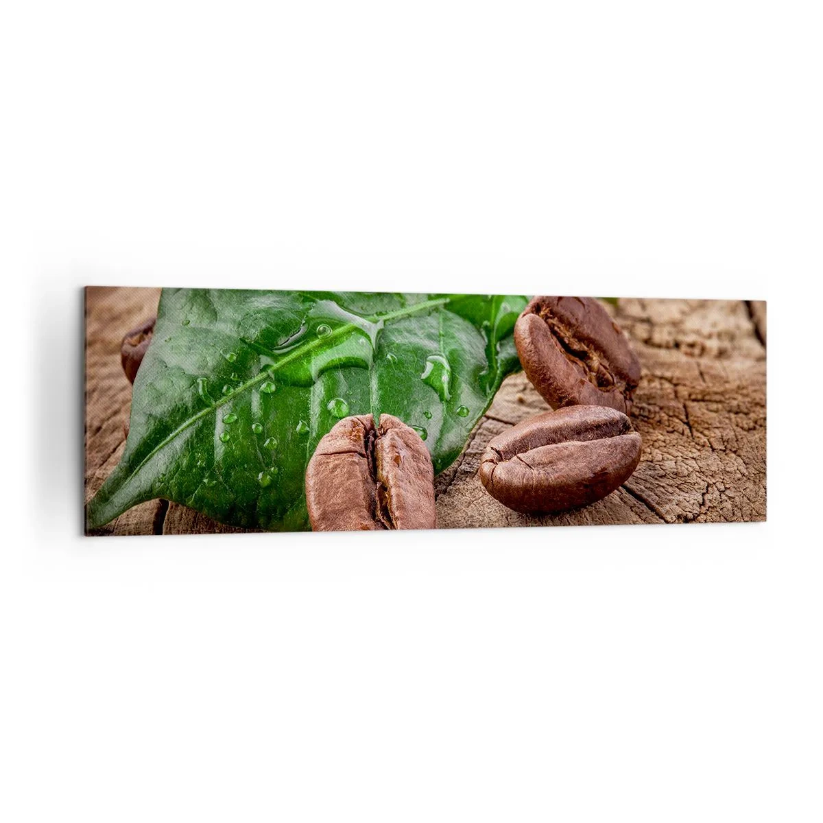 Canvastavla - Bild på duk - Äkta och svart - 160x50 cm