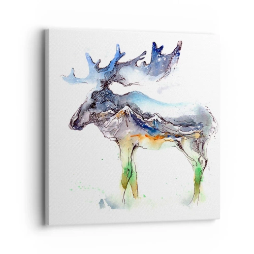 Canvastavla - Bild på duk - Vintersagans figur - 30x30 cm