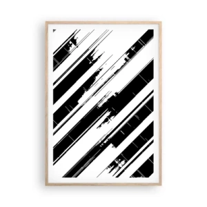 Affisch i ram av ljusek - Intensiv och dynamisk komposition - 70x100 cm