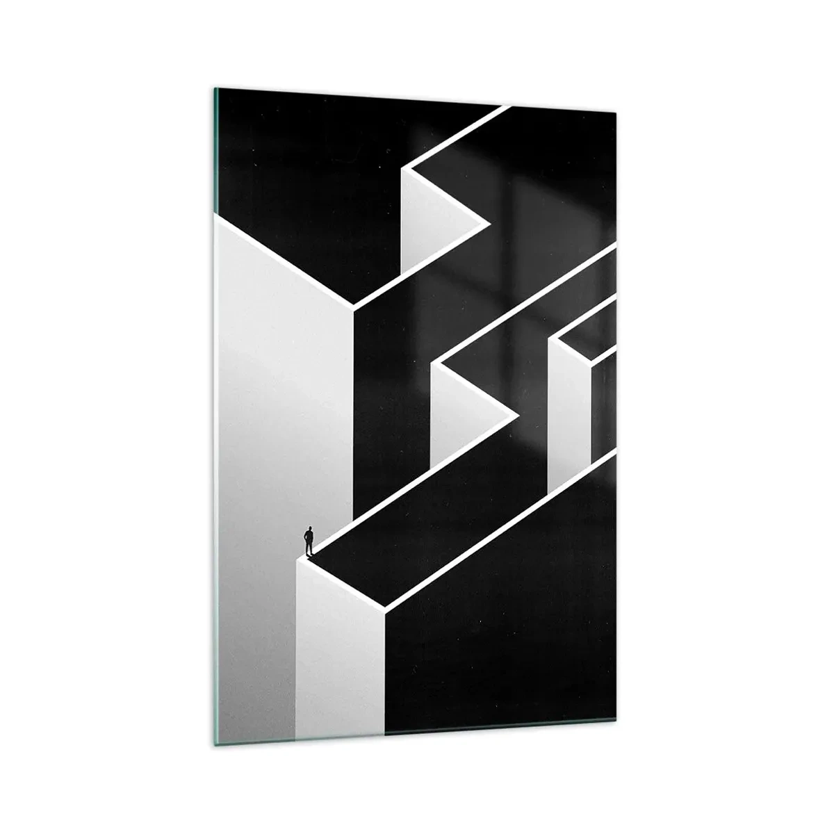 Glastavla - Bild på glas - Ensamhet på toppen - 70x100 cm