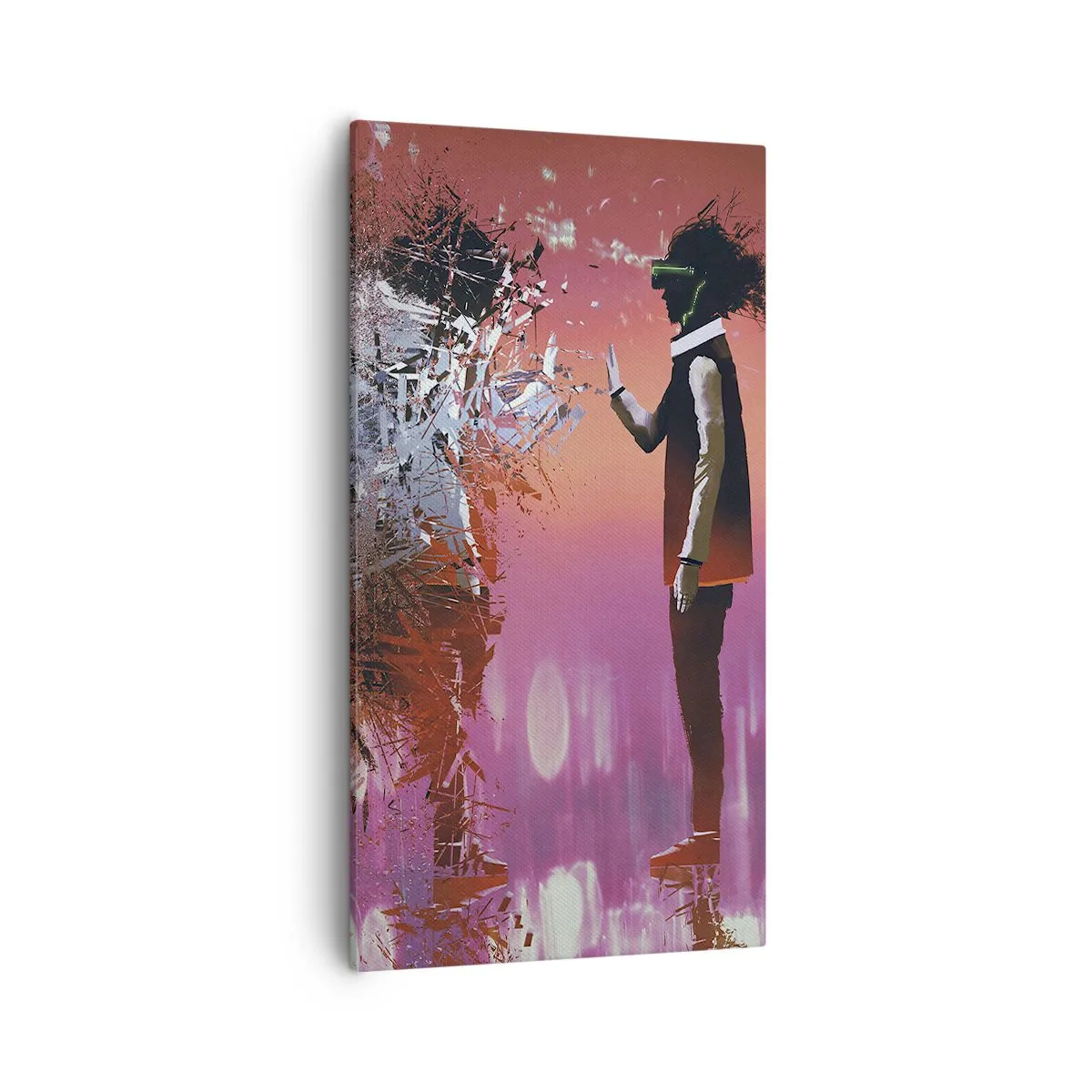 Canvastavla - Bild på duk - Kan man titta in i sig själv? - 55x100 cm