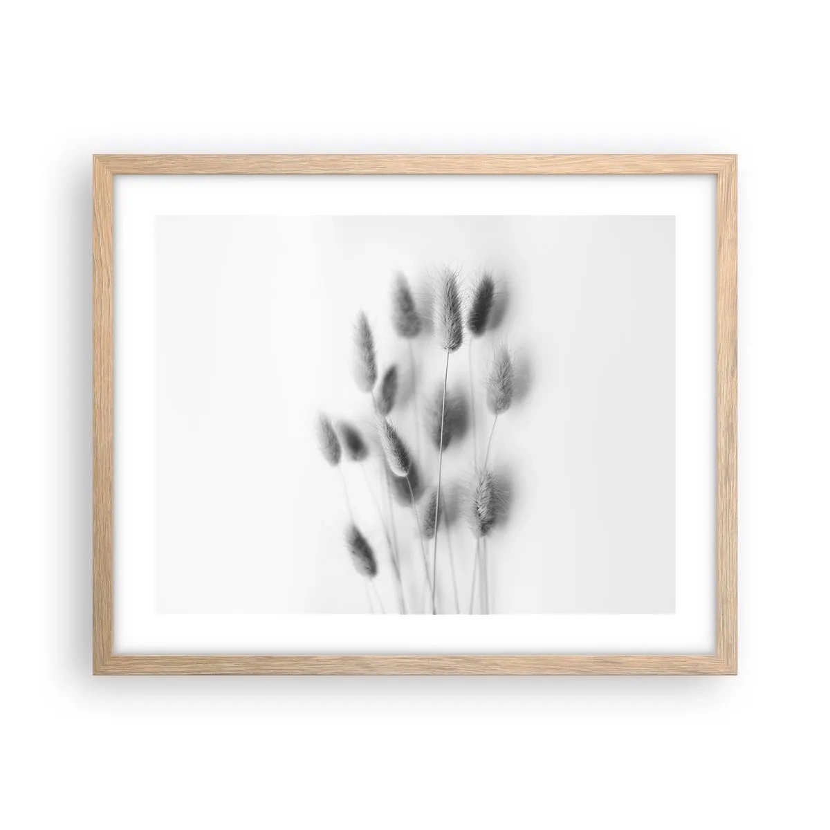 Affisch i ram av ljusek - Fluffigt gräs - 50x40 cm