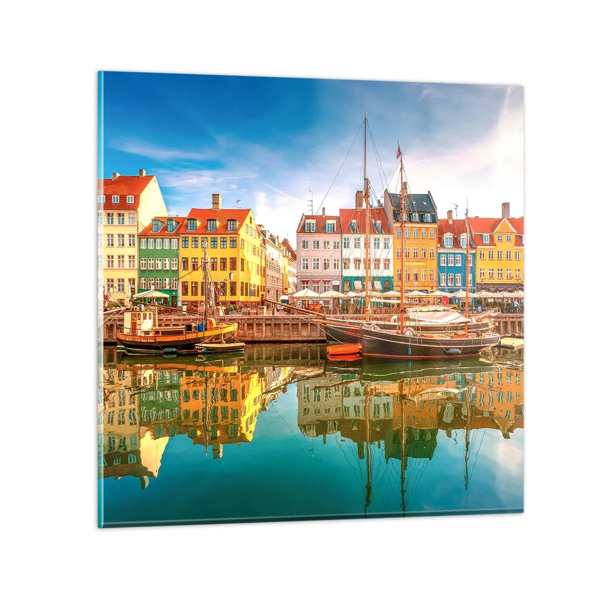 Glastavla - Bild på glas - Vid spegelklart vatten - 30x30 cm