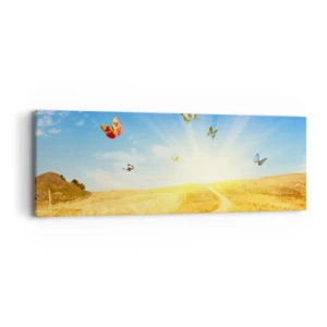 Canvastavla - Bild på duk - Varför vi älskar sommaren? - 90x30 cm