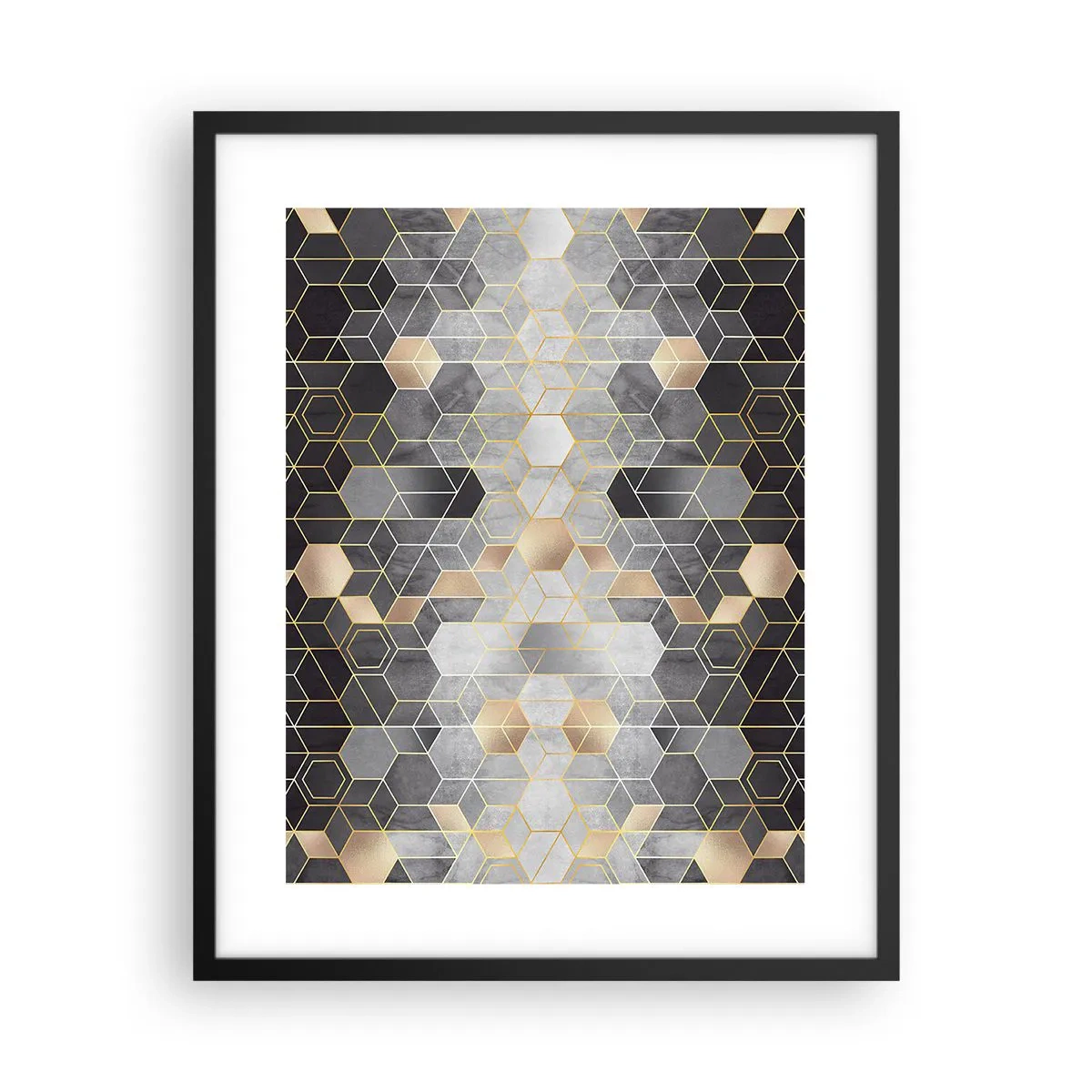 Affisch i svart ram - Diamantkomposition - 40x50 cm