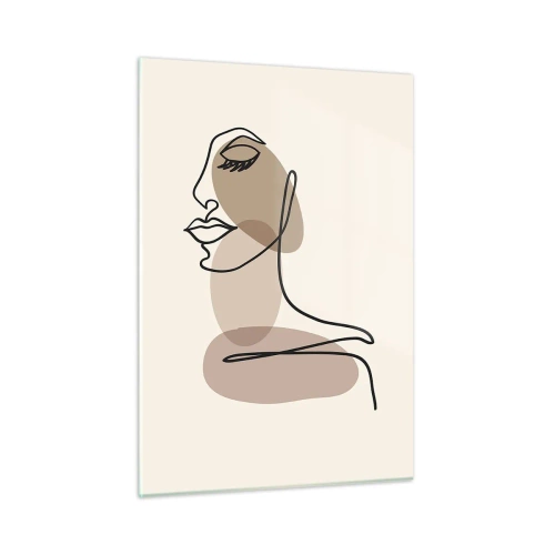 Glastavla - Bild på glas - Lyssnar på sig själv - 50x70 cm