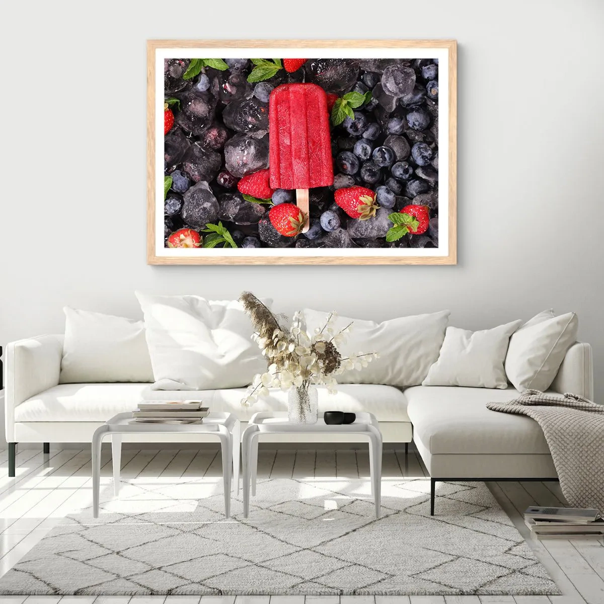 Affisch i ram av ljusek - En smak av varm sommar - 100x70 cm