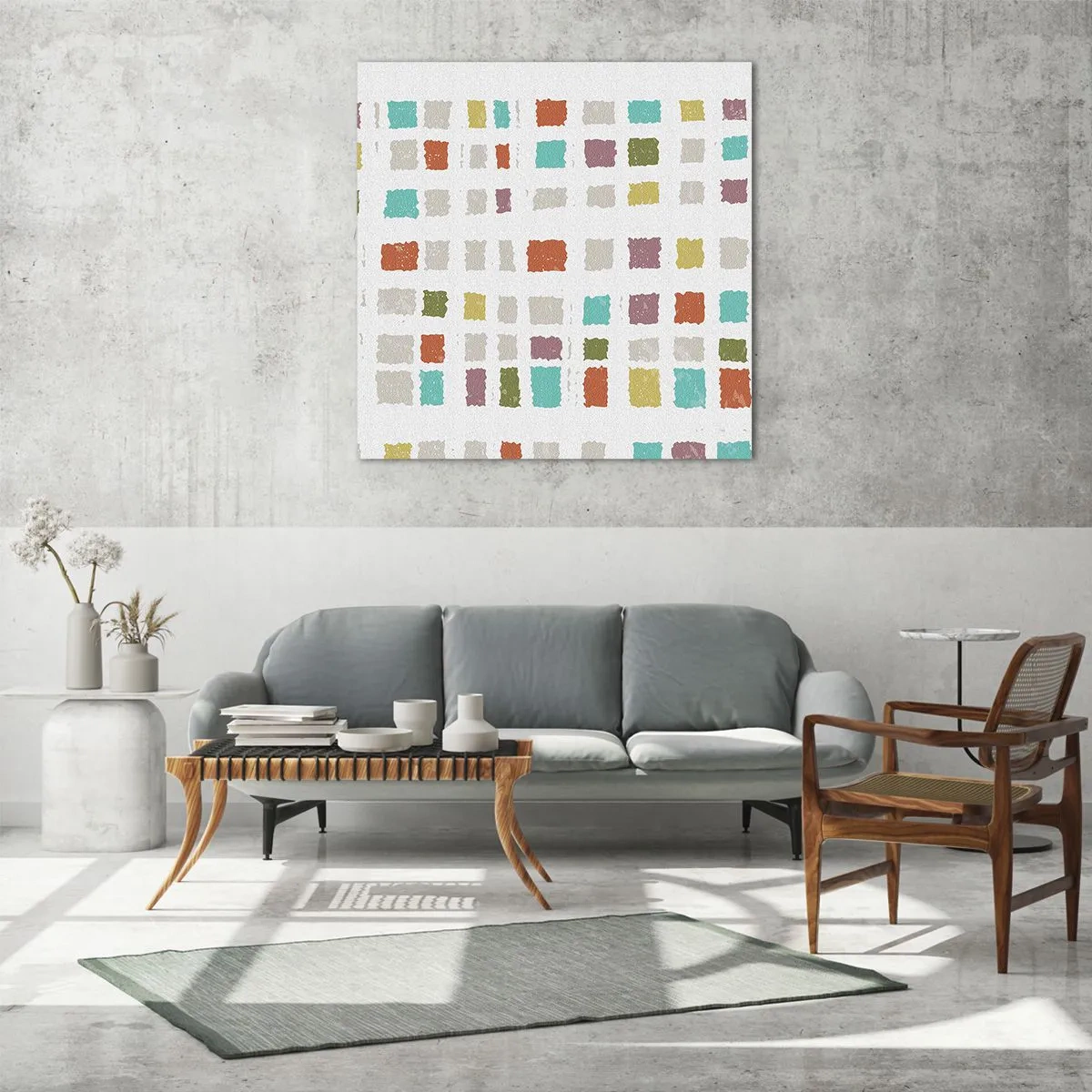 Glastavla - Bild på glas - Ett okänt spel - 50x50 cm