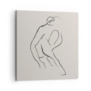 Canvastavla - Bild på duk - Intim skiss - 60x60 cm