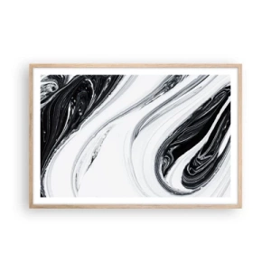 Affisch i ram av ljusek - Motsatskombination - 91x61 cm