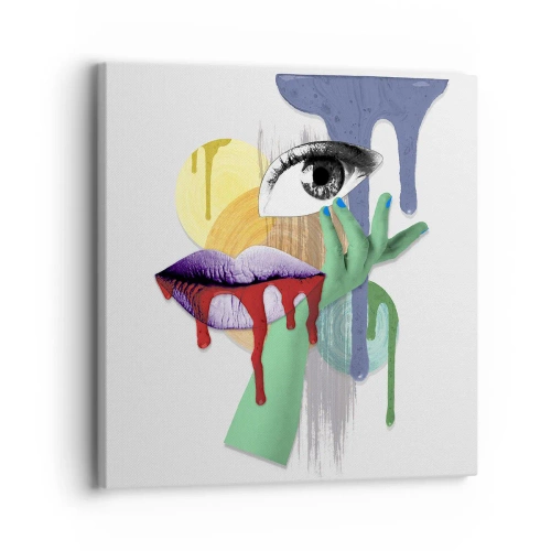 Canvastavla - Bild på duk - Rekonstruerad porträtt - 30x30 cm