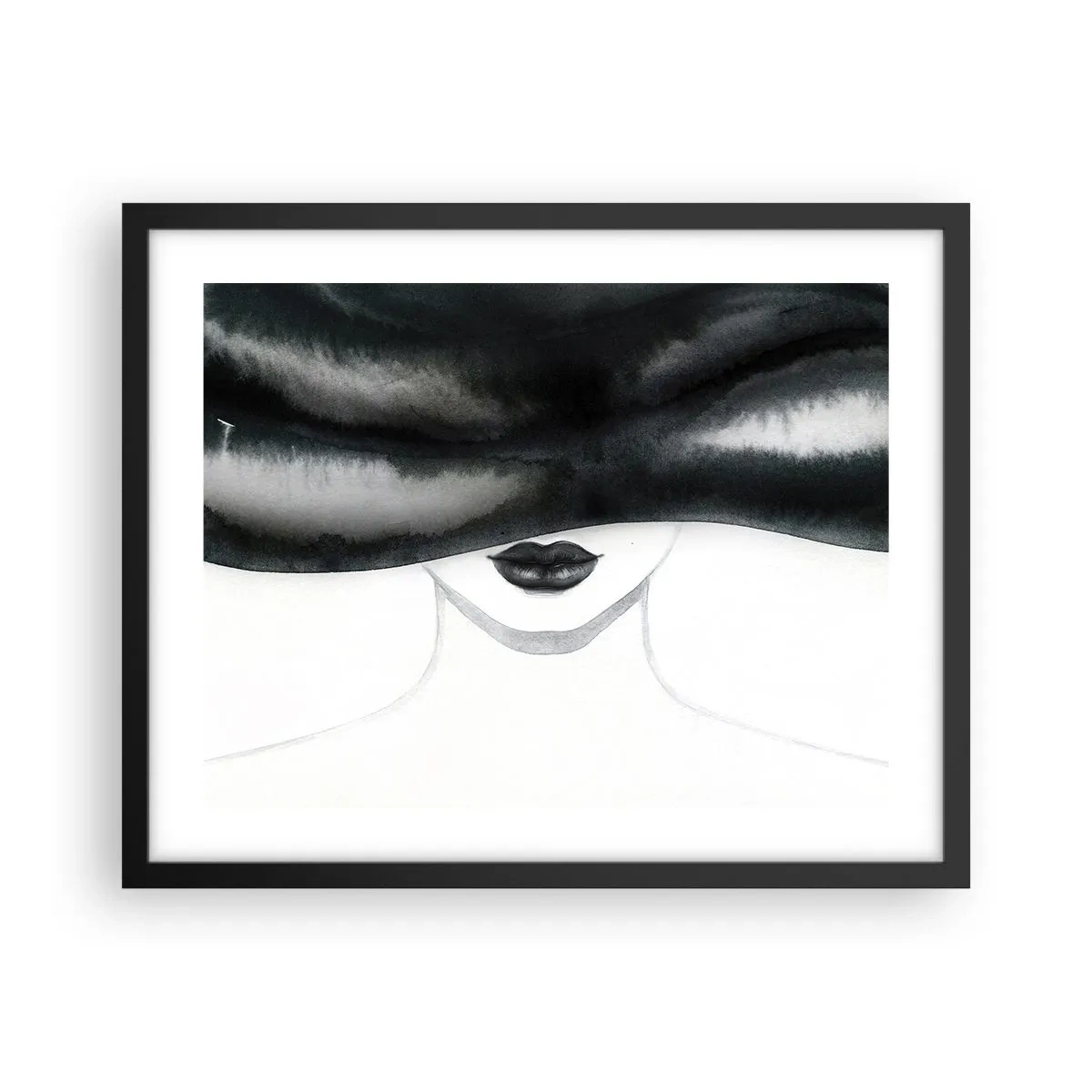 Affisch i svart ram - Sensuell hemlighet - 50x40 cm