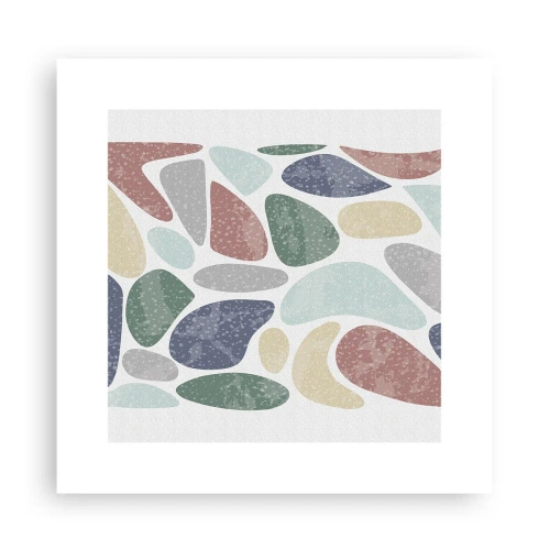 Affisch - Mosaik av pulveriserade färger - 30x30 cm