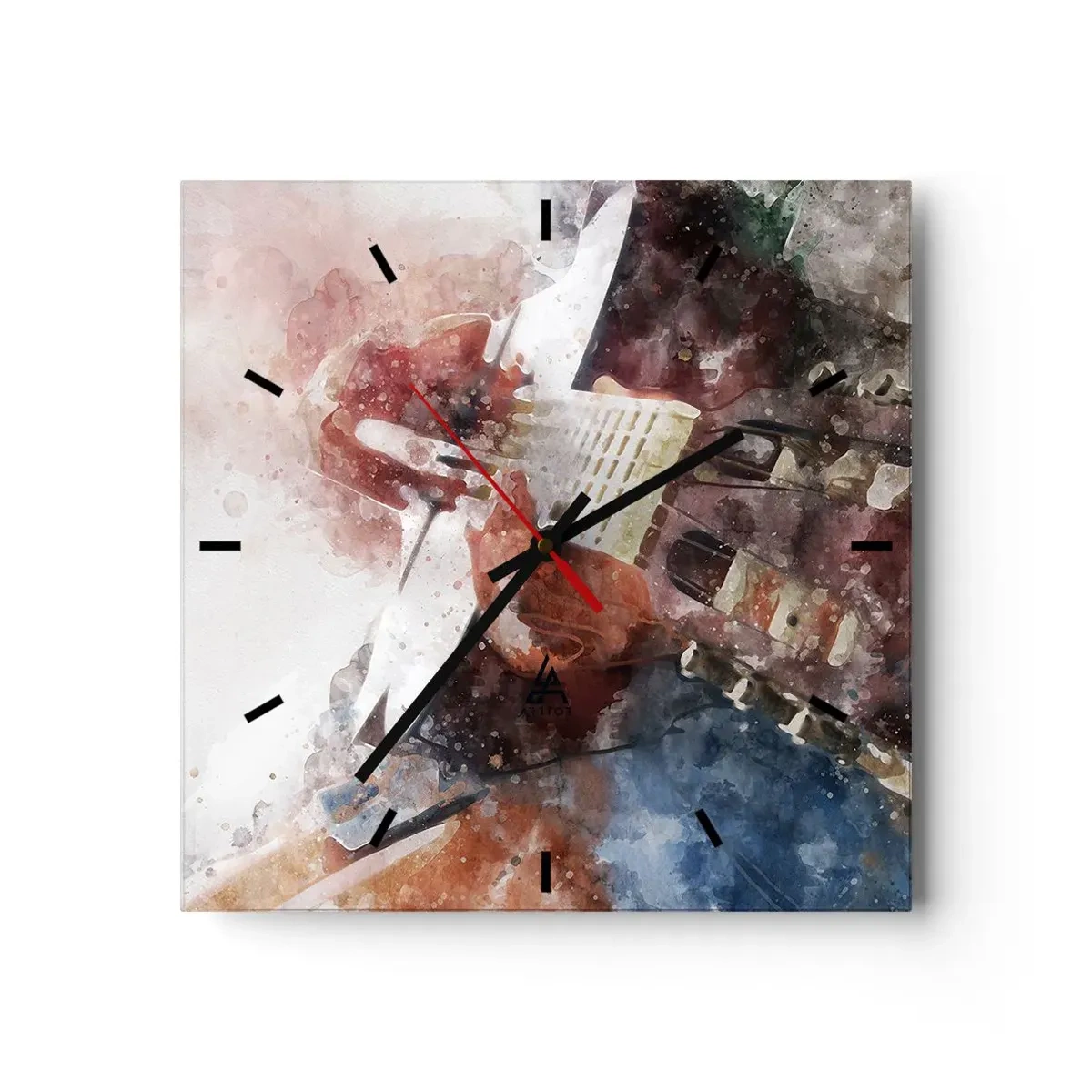 Väggklocka - Klocka på glas - Vad tycker du om det? - 30x30 cm